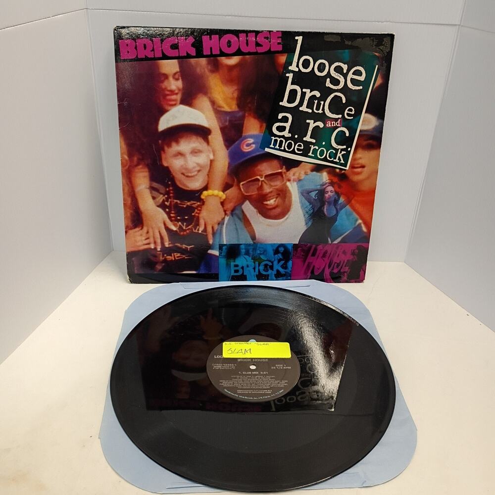 BRICK HOUSE - LOOSE BRUCE & A.R.C. MOE ROCK - Single 12" Vinyl Record Album 1991
